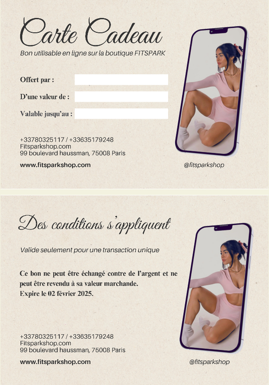 Carte cadeau FITSPARK