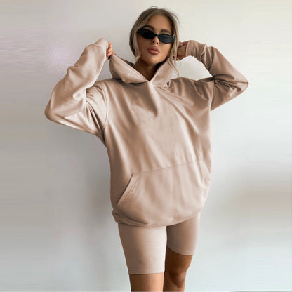 Casual Set – Loose Sweater &amp; Sport Shorts